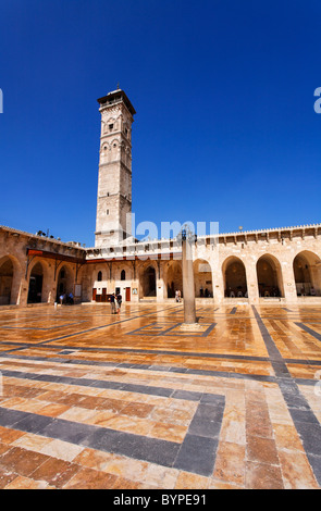 Der Innenhof der großen Moschee in Aleppo, Syrien Stockfoto