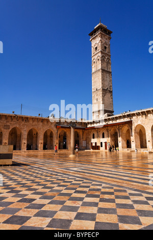 Der Innenhof der großen Moschee in Aleppo, Syrien Stockfoto