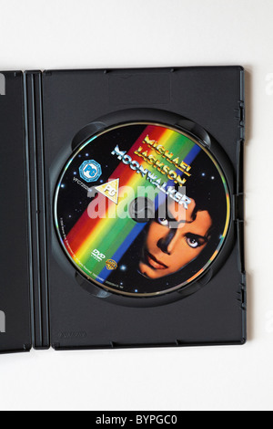 Michael Jackson Moonwalker DVD Gehäuse mit weißem Hintergrund Stockfoto