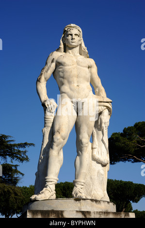 Italien, Rom, Foro Italico, Stadio dei Marmi, Marmorstadion Stockfoto