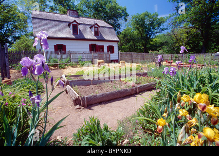 Colonial Garten der Johnson Ferry House, Washington Crossing State Park, Titusville, New Jersey Stockfoto