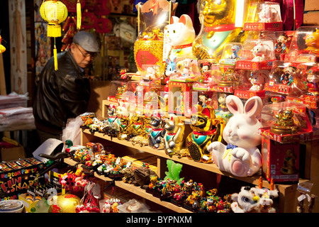 Chinesisches Neujahr in der Gerrard Street, Soho. Auch bekannt als Chinatown. Stockfoto