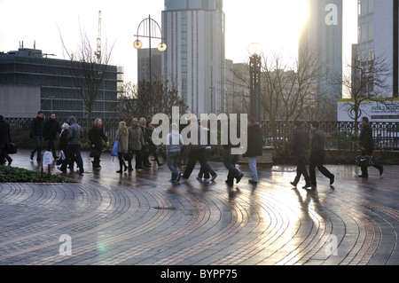 Morgen Pendler im Stadtzentrum von Birmingham, UK Stockfoto