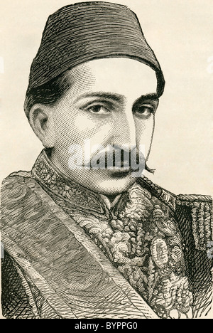 Seine Kaiserliche Majestät, der Sultan Abdülhamid II., Kaiser der Osmanen, Kalif von treu, 1842 bis 1918. Stockfoto