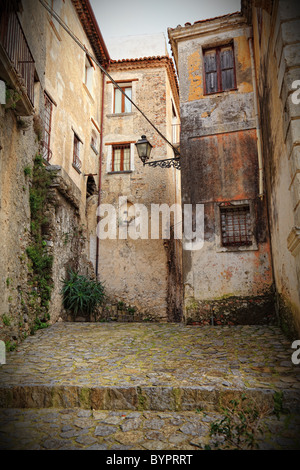 Streetview in Scalea, antike Stadt in Italien Stockfoto