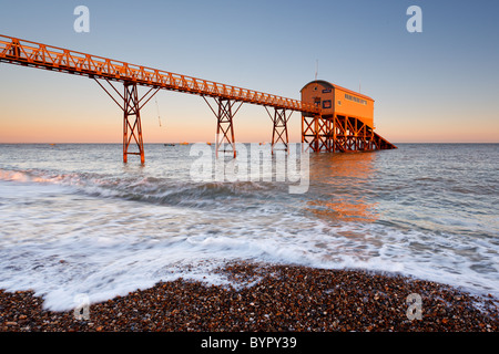 Selsey Rettungsboot Pier Stockfoto