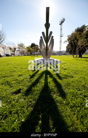 Kent Roberts Kunst im öffentlichen Raum-Skulptur in San Franciscos Marina District. Stockfoto