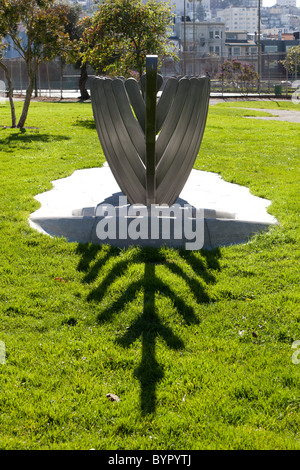 Kent Roberts Kunst im öffentlichen Raum-Skulptur in San Franciscos Marina District. Stockfoto