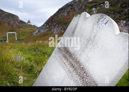 Alten anglikanischen Friedhof in Schlacht Hafen Labrador Stockfoto