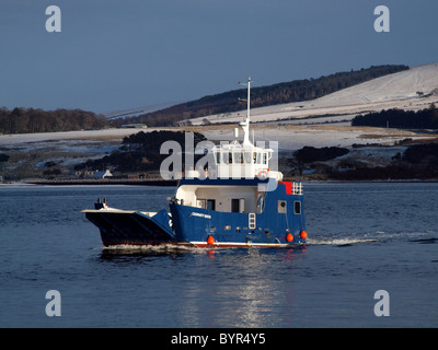 Die vier Autofähre "Cromarty Queen" in den schottischen Highlands. Stockfoto