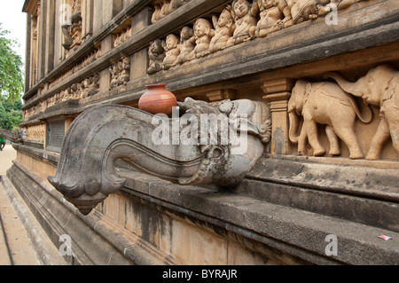 Sri Lanka, Colombo, erlernte Tempel. Architektonisches Detail wichtiges religiöses Zentrum der buddhistischen und Tempel. Stockfoto