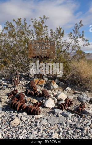 Kurbelwelle Crossing befindet sich am nördlichen Ende des Death Valley National Park, am Death Valley Straße Big Pine Valley Road. Stockfoto