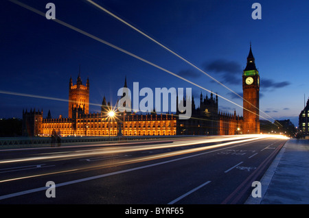 Symbole der London - Big Ben, Westminster und Bus Routen Stockfoto