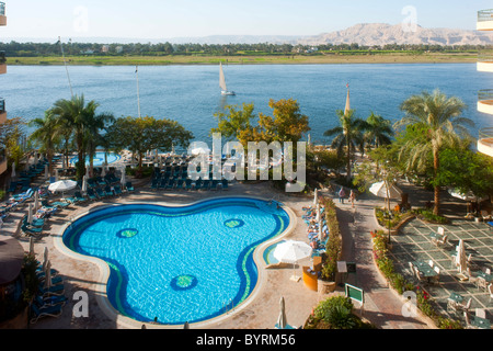 Aegypten, Luxor, Hotel Steigenberger Nile Palace Stockfoto