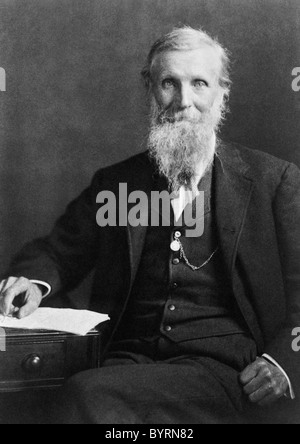 Portrait-Foto ca. 1909 von Schottisch-getragener amerikanischer Naturforscher, Autor und Naturschützer John Muir (1838-1914). Stockfoto