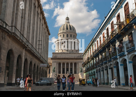 View The Capitol von Ciudad De La Habana, Kuba, Karibik. Stockfoto