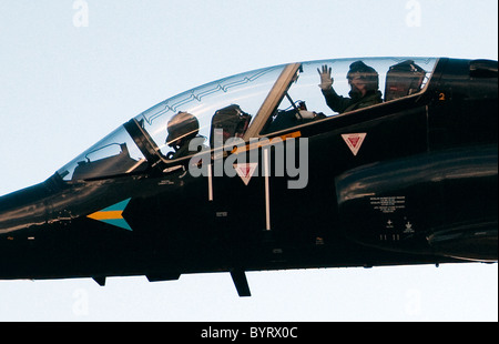 Zunächst trat er Hawk Service mit der RAF im Jahr 1976, als eine erweiterte fliegen-Training und eine Waffen-Training-Flugzeuge Stockfoto