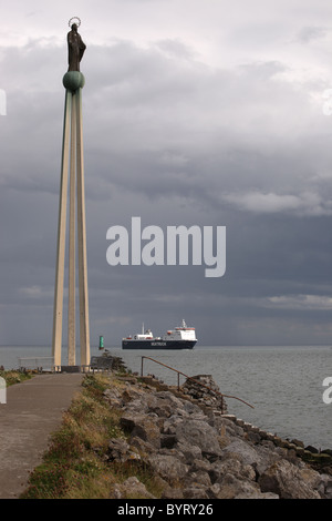 Blick auf die irische See von Bull Island in Irland Stockfoto