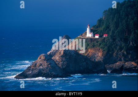 Heceta Head Lighthouse an Devils Elbow State Park, Oregon Küste. Stockfoto