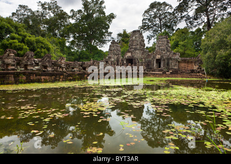 Osttor. Preah Khan (Heiliges Schwert). Angkor. UNESCO-Weltkulturerbe. Kambodscha. Indochina. Südost-Asien. Asien. Stockfoto