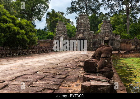 Osttor. Preah Khan (Heiliges Schwert). Angkor. UNESCO-Weltkulturerbe. Kambodscha. Indochina. Südost-Asien. Asien. Stockfoto