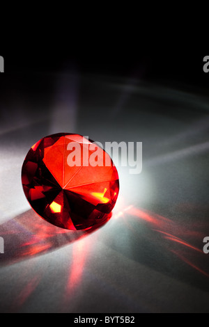 Red Diamond Nahaufnahme Schuss Stockfoto