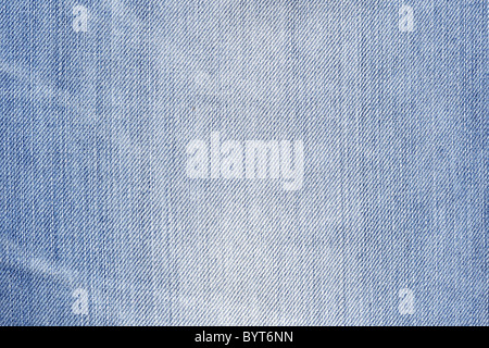 Blaue Demin detaillierte Textur. Stockfoto