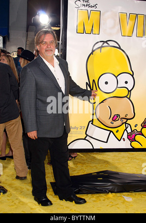 Matt Groening - Schöpfer/Produzent/Autor "The Simpsons Movie" Premiere im Mann Village Theater - Ankünfte Westwood, Stockfoto