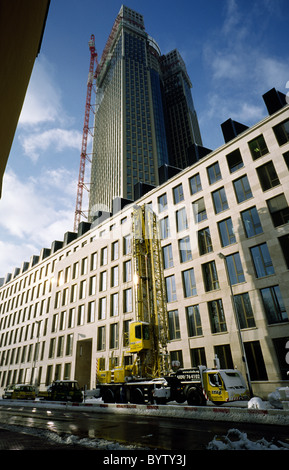 HOCHTIEF-Hochhaus-Projekt Tower 185 im Bau in der deutschen Stadt Frankfurt. Stockfoto