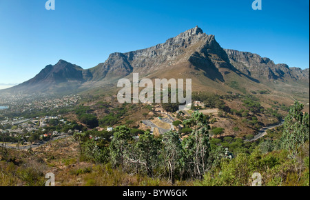 Tabelle Panorama Blick auf die Berge von Lion es Head Kapstadt Südafrika Stockfoto