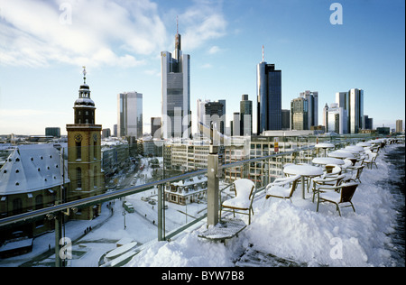 Hauptwache und Skyline von Frankfurt Am Main. Stockfoto