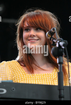 Kate Nash die live auf Ben & Jerrys Eisbecher Festival 2007 abgehaltenen Clapham Common London, England - 28.07.07 Stockfoto