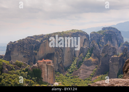 Roussanou Kloster Meteora Klöster in Region Trikala, Griechenland. Stockfoto