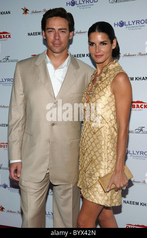 Angie Harmon und Jason Sehorn Design Care 2007 statt auf die Startseite von Tammy und Eric Gustavson - Ankünfte Malibu, Kalifornien USA- Stockfoto