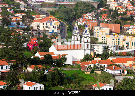 Luftaufnahme von Santo Antonio Kirche, Funchal, Madeira Stockfoto