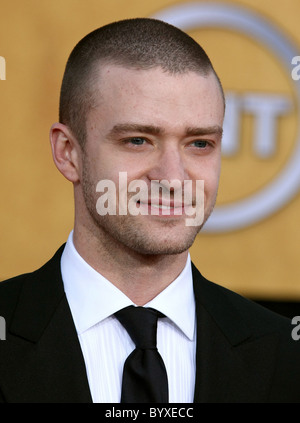 JUSTIN TIMBERLAKE 17. jährliche Bildschirm Schauspieler GUILD AWARDS Ankünfte DOWNTOWN LOS ANGELES Kalifornien USA 30. Januar 2011 Stockfoto