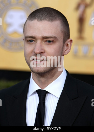 JUSTIN TIMBERLAKE 17. jährliche Bildschirm Schauspieler GUILD AWARDS Ankünfte DOWNTOWN LOS ANGELES Kalifornien USA 30. Januar 2011 Stockfoto