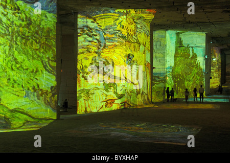 Vicent Van Gogh Projektion der Bilder Cathedral(Cathedrale D´Images). Les Baux de Provence. Bouches-du-Rhône. Provence.France Stockfoto