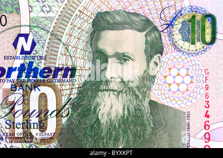 Nordufer 10 zehn Pfund Banknote. Stockfoto