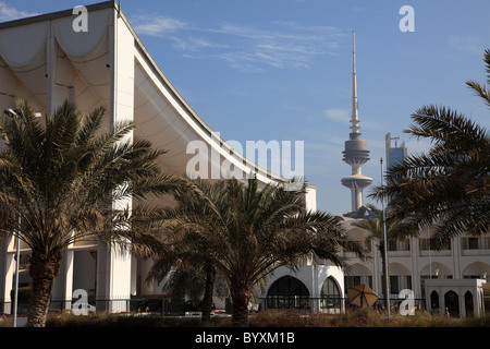 Kuwait, Kuwait-Stadt, Gebäude der Nationalversammlung, Liberation Tower, Stockfoto