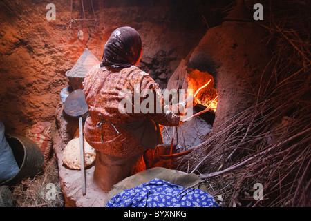 Berber Küche in Ait Ben Haddou, die Stadt wo Gladiator in Marokko Ian McEwen gedreht wurde Stockfoto