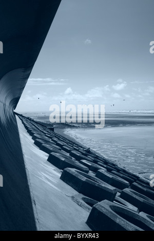 Bilder aus der Serie 'Vergnügen Prom' von Mark Reeves, Fotografien, die Erkundung der neuen Promenade Sanierung in Blackpool Stockfoto