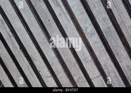 Gestreifte Wand Texturdetails erschossen mit natürlichem Licht. Stockfoto