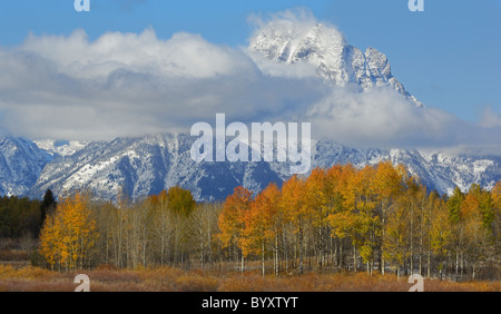 Grand Teton im Herbst. Stockfoto