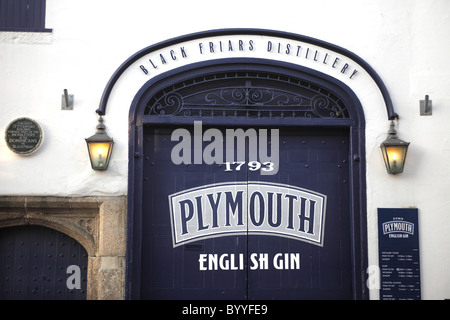 Schwarze Brüder Brennerei, Heimat von Plymouth Gin, am Barbican in Plymouth, Devon. Stockfoto