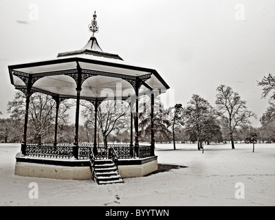 Greenwich Park in London nach voller Schnee Stockfoto