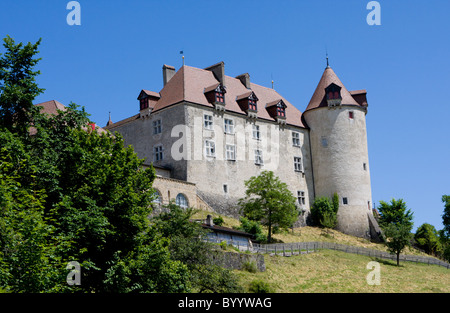 Schloss Gruyères, Freiburg, Schweiz Stockfoto