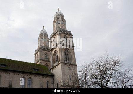 Grossmünster Kathedrale, Zürich, Schweiz Stockfoto