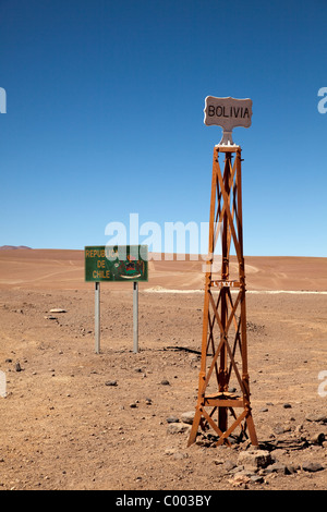 Wüste Landschaftsblick auf bolivianischen / chilenischen Grenze bei Hito Cajon, Südamerika Stockfoto