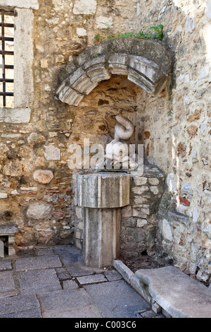 Museum-Kern der Burg São Jorge (St. Georg) in Lissabon, Portugal. Stockfoto